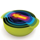 Joseph Joseph Nest Plus 9 Piece Mixing Bowls, Measures, Seive And Colander Stacking Set