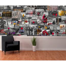 Creative Collage Cityscene 64 Piece Wallpaper