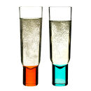 Sagaform Club Champagne Glasses 2 Pack - Turquoise/Orange