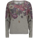 ONLY Women's Cherry Flowers Sweatshirt - Light Grey