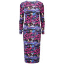 House of Holland Women's Midi Bodycon Stretch Print Dress - Cock Tale