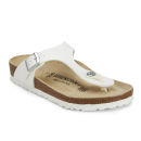 Birkenstock Women's Gizeh Toe-Post Leather Sandals - White