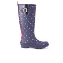 Joules Women's Welly Print Wellies - Navy Spot