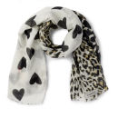 Codello Wild Heart Patch Long Scarf - Off-white