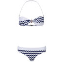 South Beach Women's Daphne Anchor Brooch Bikini - White