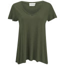 American Vintage Women's Jacksonville V-Neck T-Shirt - Herb
