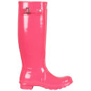 Hunter Women's Original Tall Gloss Wellies - Crimson Pink
