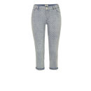 Paul by Paul Smith Women's F247 Blue Polka Dot Cropped Jeans - Blue