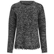 VILA Women's Lokker Fringed Jumper - Black