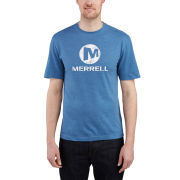 Merrell Men's Vintage Stacked Logo T-Shirt - Tahoe Heather Blue