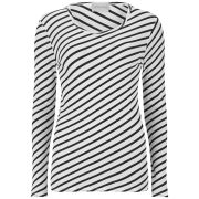 American Vintage Women's Kira Valley Round Neck T-Shirt - White Striped Black
