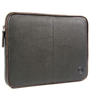 dbramante1928 Leather Laptop Case (upto 16 Inch Laptops and Notebooks) - Black with Brown Piping