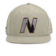 New Balance Unisex Snap 6 Panel Flat Peak Baseball Cap - Acrylic Light Brown/Khaki