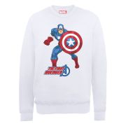 Marvel Avengers Assemble Captain America The First Avenger Men's Sweatshirt - White