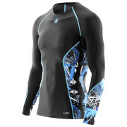 Skins A200 Active Compression Long Sleeve Top - Black/Graffiti