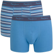 Pepe Jeans Men's Rowan 2 Pack Boxers - Windsor Blue/Turquoise