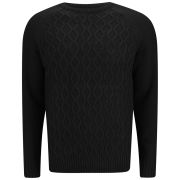 Soul Star Men's Athens Cable Knit Jumper - Black