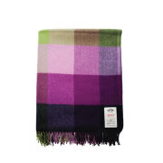 Avoca Lambswool Pioneer Throw (142 x 183cm) - Purple/Green/Blue