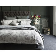 Christy Etched Peony Duvet Cover - Pewter
