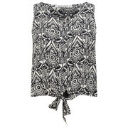 Brave Soul Women's Kat Tie Front Shirt - Black