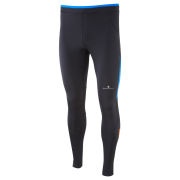 RonHill Men's Advance Contour Running Tights - Black/Electric Blue