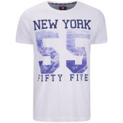55 Soul Men's Utopia Photographic Number Print T-Shirt - White