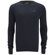 Ringspun Men's Luco Crew Neck Jumper - Navy Marl