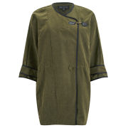 Girls On Film Women's Wrap Over Parka - Khaki