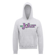 DC Comics Hoody The Joker Crackle Logo - Heather Grey