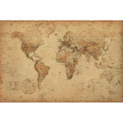 World Map Antique Style - Maxi Poster - 61 x 91.5cm