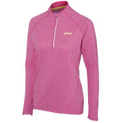 Asics Women's Jersey Long Sleeve 1/2 Zip Running Top - Magenta Heather
