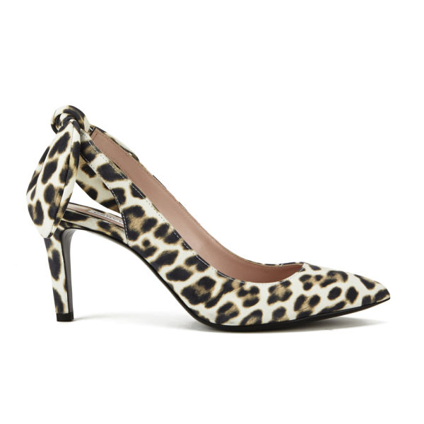 Carven Women's Leopard Print Bow Back Heeled Shoes - Leopard - Free UK ...