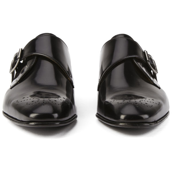 Paul Smith Shoes Men's Wren Single Buckle Leather Monk Shoes - Black ...