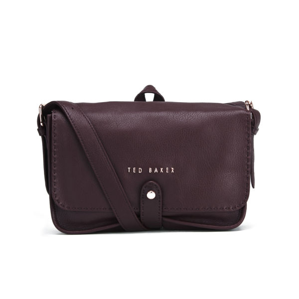 Ted Baker Stab Stitch Cross Body Bag Dark Brown