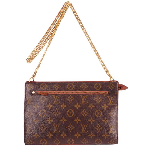 Louis Vuitton Vintage Chain Handle Leather Shoulder Bag