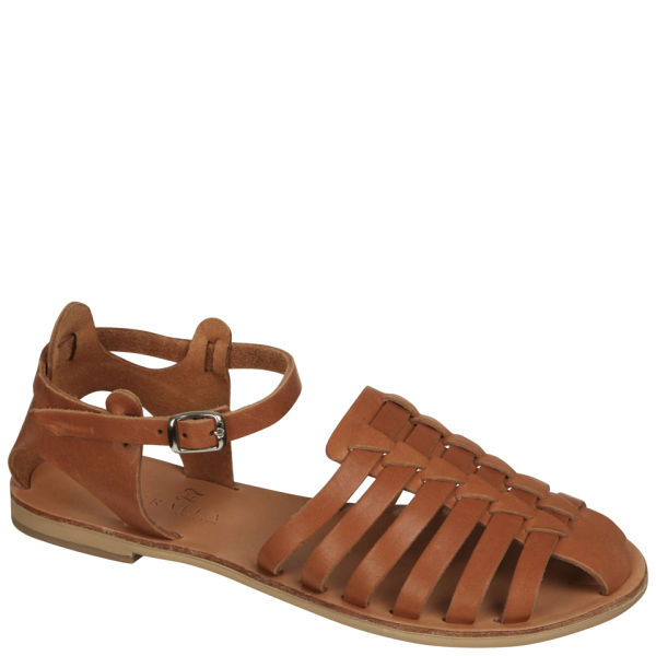 Grafea Women's Sandy Leather Sandals - Tan - FREE UK Delivery