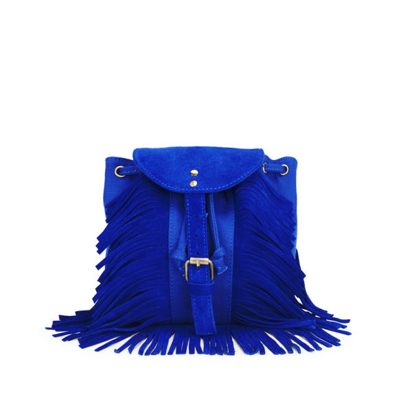 Street Level Fringe Cross Body Bag - Blue