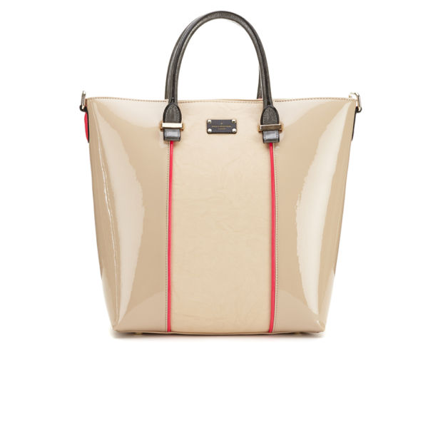 Paul's Boutique Natasha Colour Block Seamed Tote Bag Nude/Neon Pink
