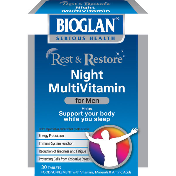 Bioglan Rest and Restore Night Multi Vitamins for Men (30 Capsules