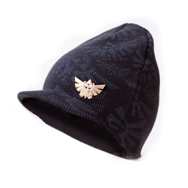 The Legend Of Zelda - Billed Beanie Hat (Black/Metal Badge): Image 01