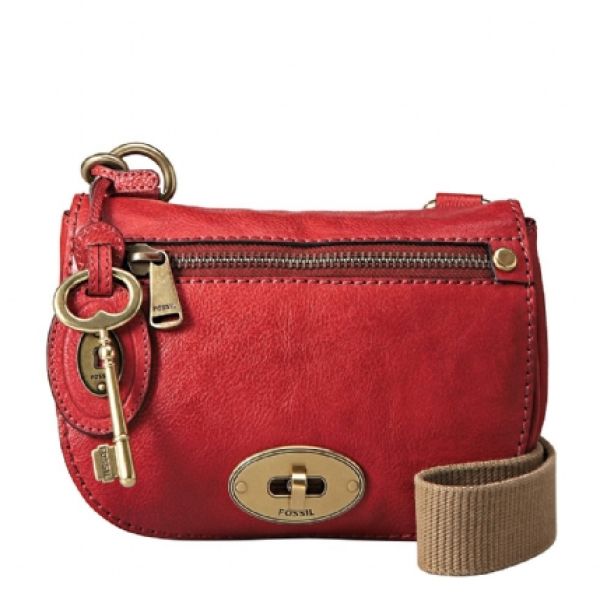 ... page Home Women Womens Accessories Fossil Emilia Cross-Body Bag - Red