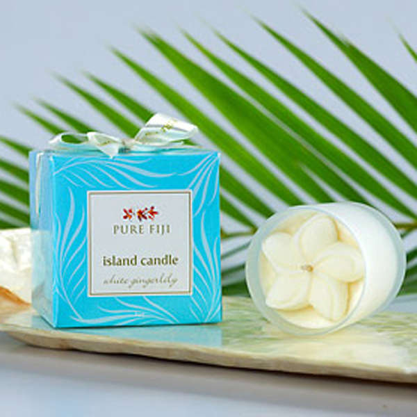 Pure Fiji Island Candle White Gingerlilly 3oz HQ Hair