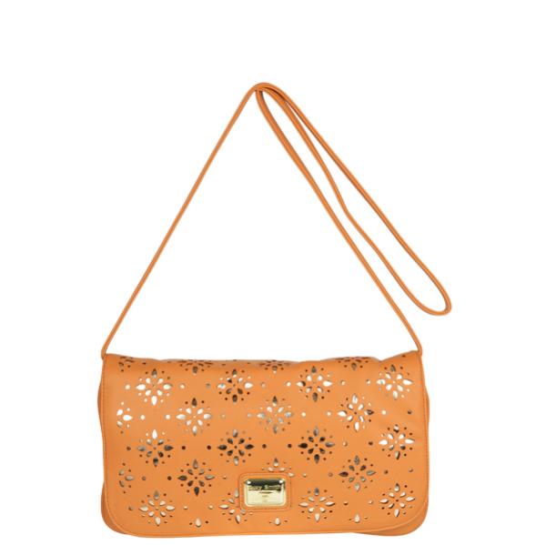 ... to previous page | Home Â» Suzy Smith Laser Cut Cross Body Bag - Tan