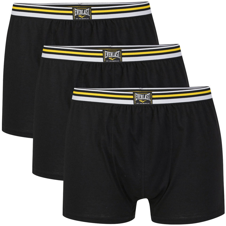 Everlast Men's 3Pack Boxers Black Mens Underwear Zavvi