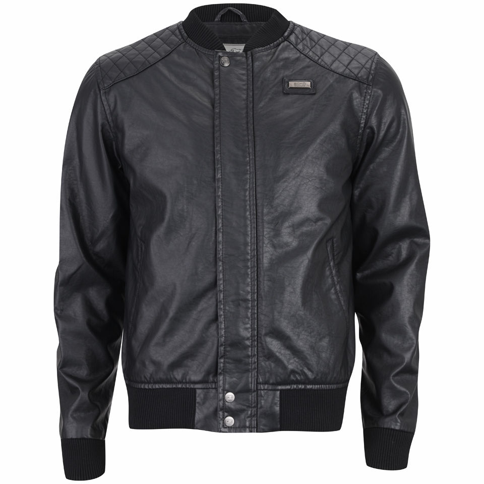 Ecko Men's Hip Hop Leather Look Jacket Black Clothing Zavvi