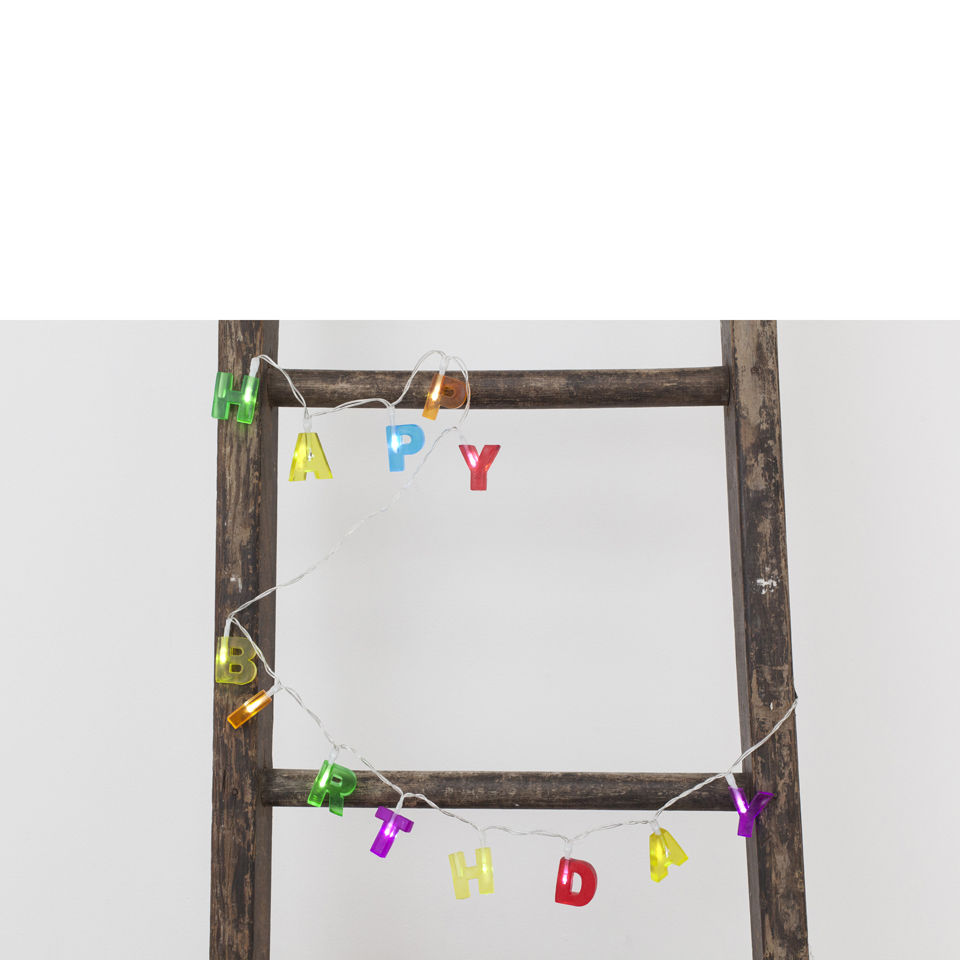 Happy Birthday String Lights IWOOT