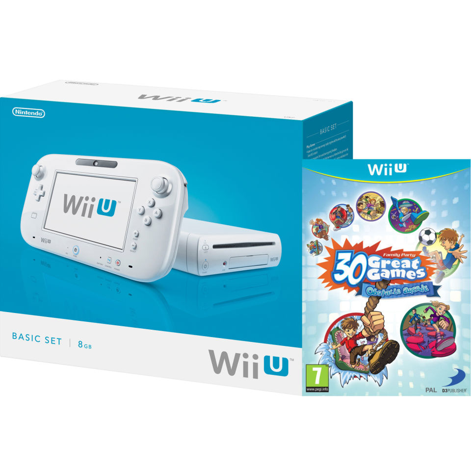 Wii U Console 8GB Basic Pack White (Includes Family Party 30 Great