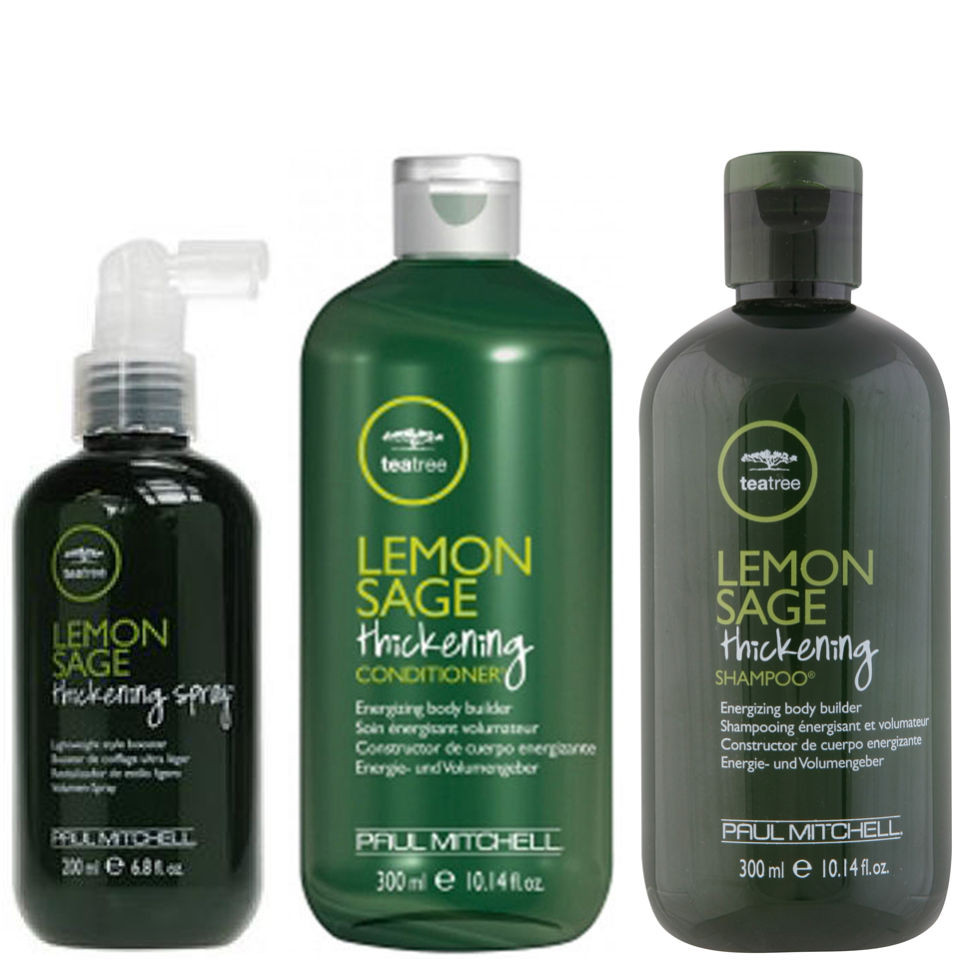 Paul Mitchell Tea Tree Lemon Sage Trio Shampoo, Conditioner & Thickening Spray Free Shipping