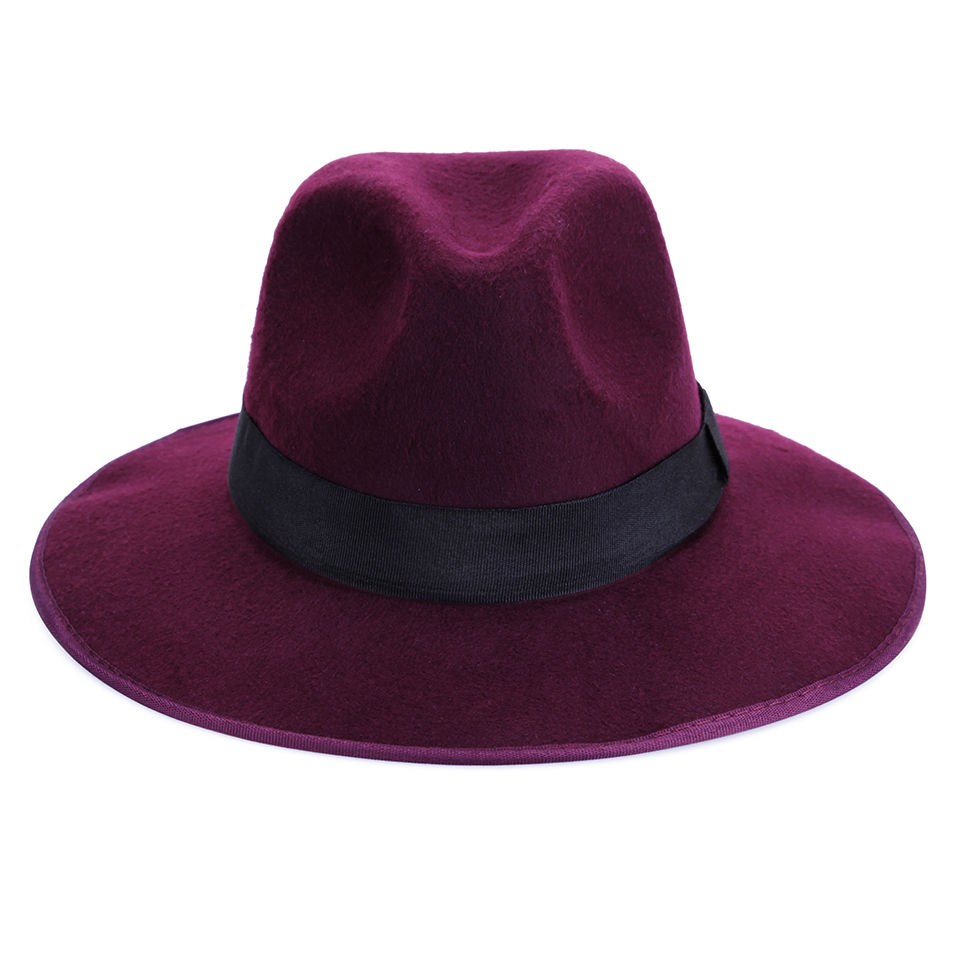 Impulse Women's Fedora Hat Burgundy Clothing