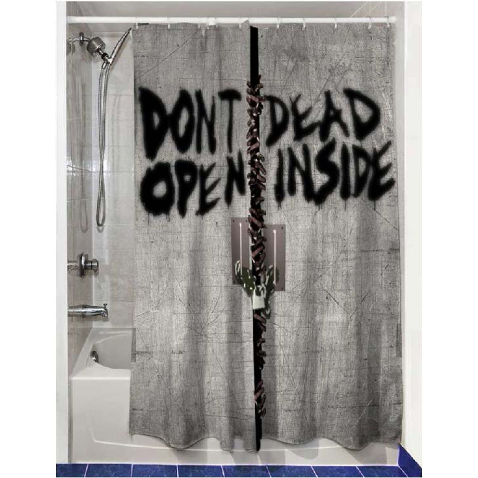 the walking dead shower curtain